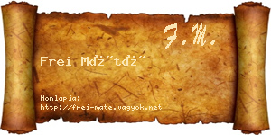 Frei Máté névjegykártya