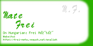 mate frei business card